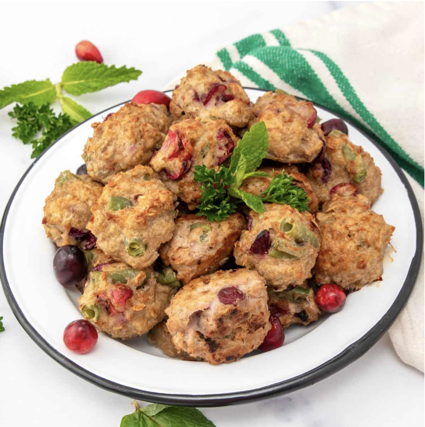 Turkey Meatballs in a bowl for dogs